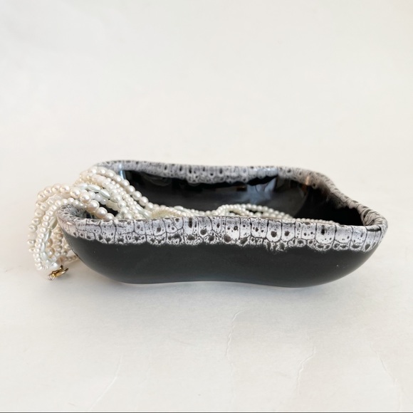 Vintage Beauceware Ceramic Small Bowl Decor Black White #678 Canada - Picture 4 of 11